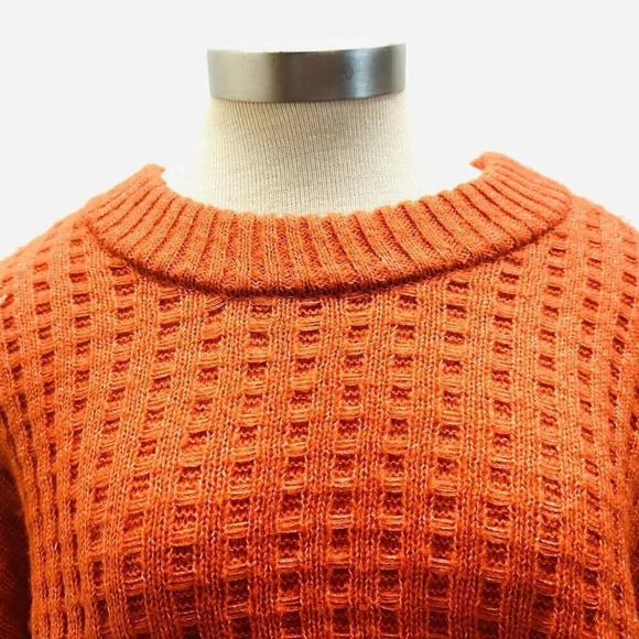 NWT SO GOODS FOR LIFE Juniors Long Sleeve Pullover Mock Neck Orange Sweater Sz L - Picture 2 of 12
